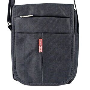 ZhieRNA Black Nylon Canvas Adjustable Strap Travel Messenger Crossbody